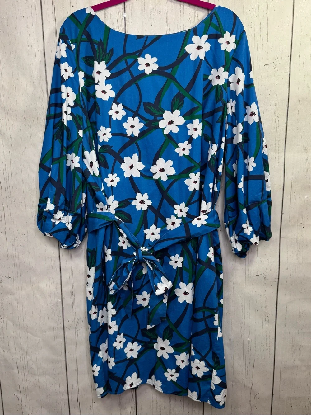 Draper James X Eloquii Southern Belle Floral Tie Waist Balloon Sleeve Dress 22